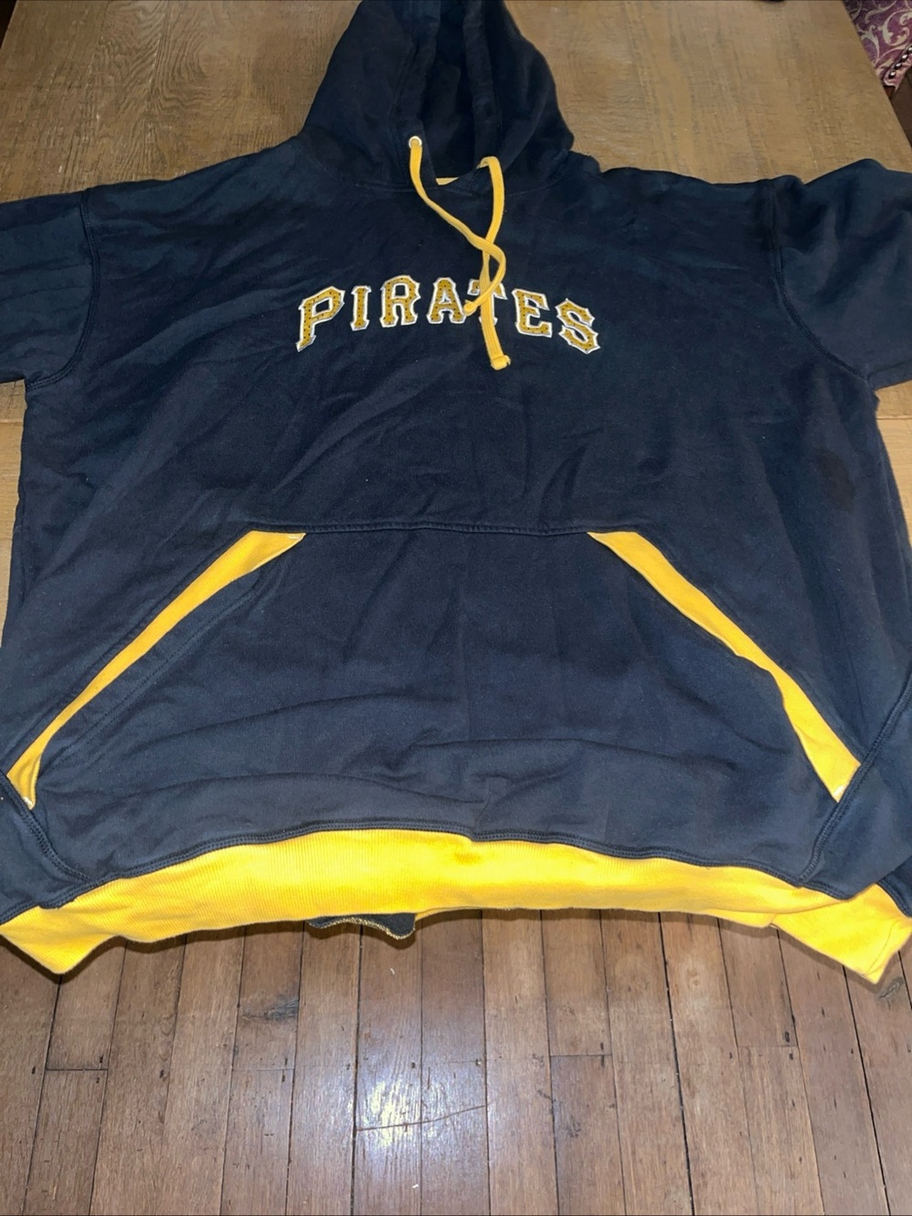 Pittsburgh Pirates Baseball Pullover Hoodie Black & Gold 3XL Sweater